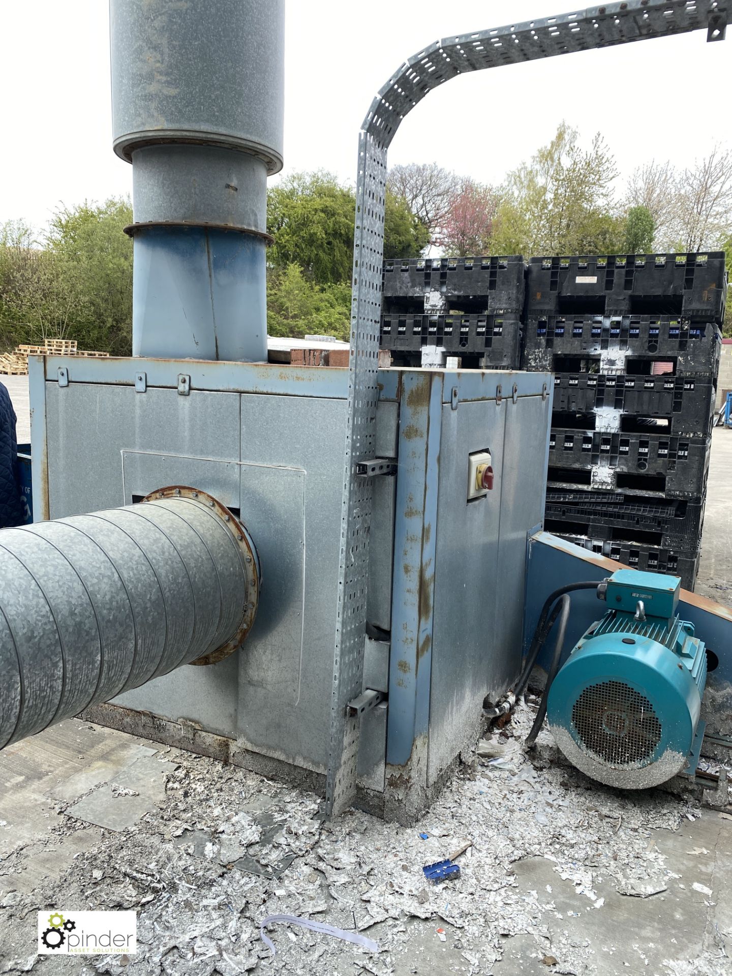 Waste Paper Extraction System comprising 2 Chopper fans, Heaton Green dust extraction unit, - Image 6 of 11