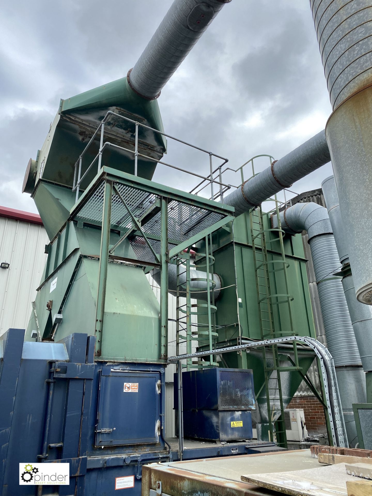 Waste Paper Extraction System comprising 2 Chopper fans, Heaton Green dust extraction unit, - Image 4 of 11