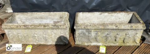 Pair of reconstituted stone Window Planters with c
