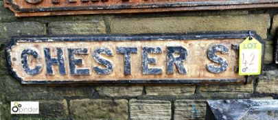 Original Victorian cast iron Street Sign “Chester