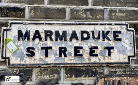 Original cast iron Georgian Street Sign “Marmaduke