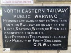 Original Victorian cast iron North Eastern Railway
