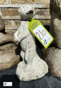 Reconstituted stone Standing Meerkat, 12in high