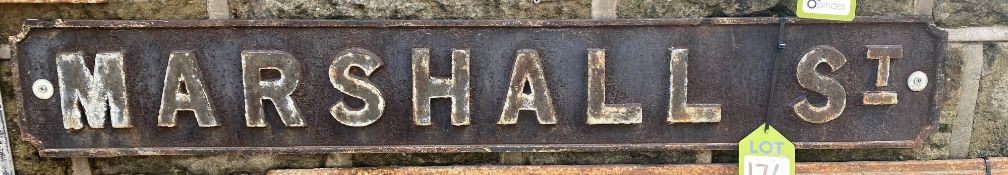 Original Victorian cast iron Road Sign “Marshall S