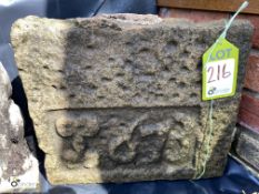 Yorkshire stone Date Plaque “1673”, 15in high x 17