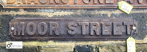 Original Victorian cast iron Street Sign “Moor str