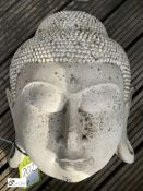 Reconstituted stone Buddha Bust, 18in high