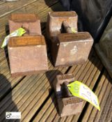 3 cast iron Potato Weights – 2 x 56lb and 1 x 7lb