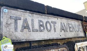 Original 1920’s cast iron Street Sign “Talbot Aven