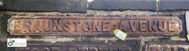 Original Victorian cast iron Street Sign “Brauston