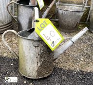 Vintage metal galvanised Watering Can – ¾ of a gal