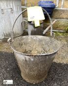 Vintage metal galvanised Bucket, 16in high