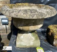 Reconstituted stone Garden Urn, 17in high x 21in d