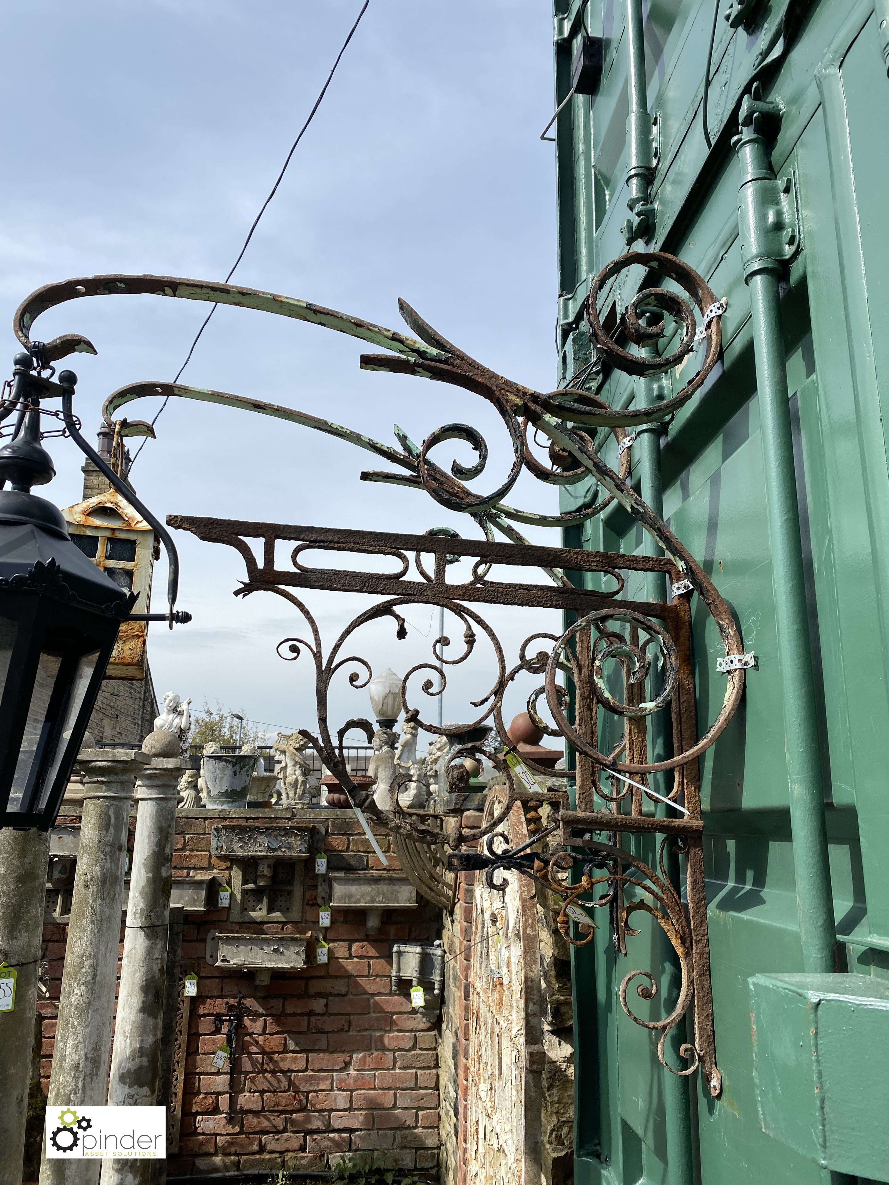 Pair of original Victorian wrought iron blacksmith - Image 6 of 7