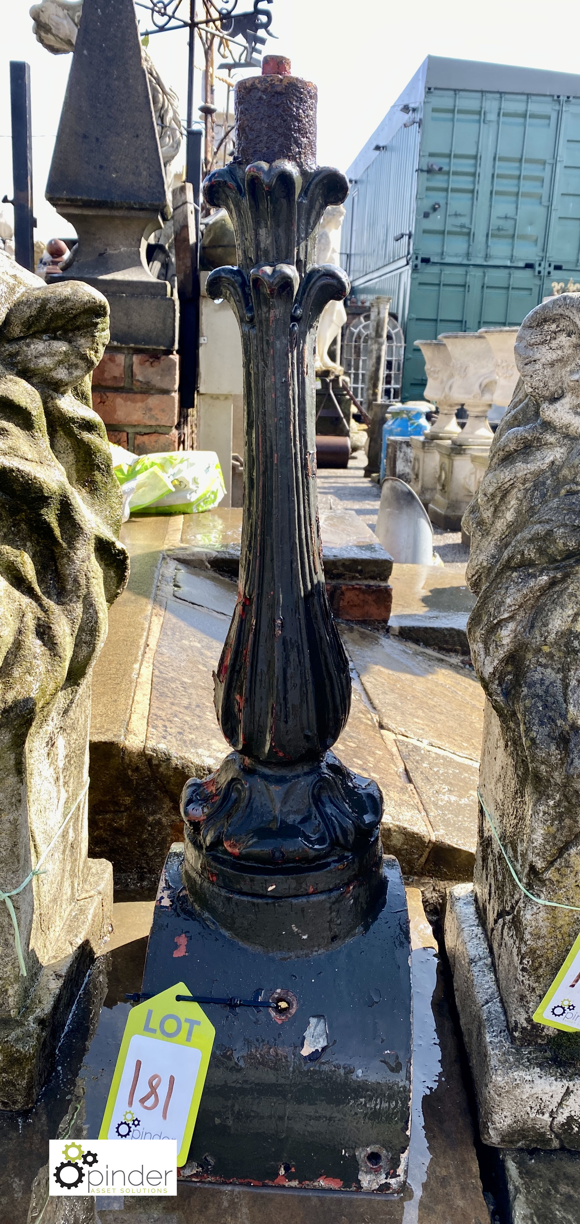 Decorative Victorian cast iron Lamp Post, 24in hig