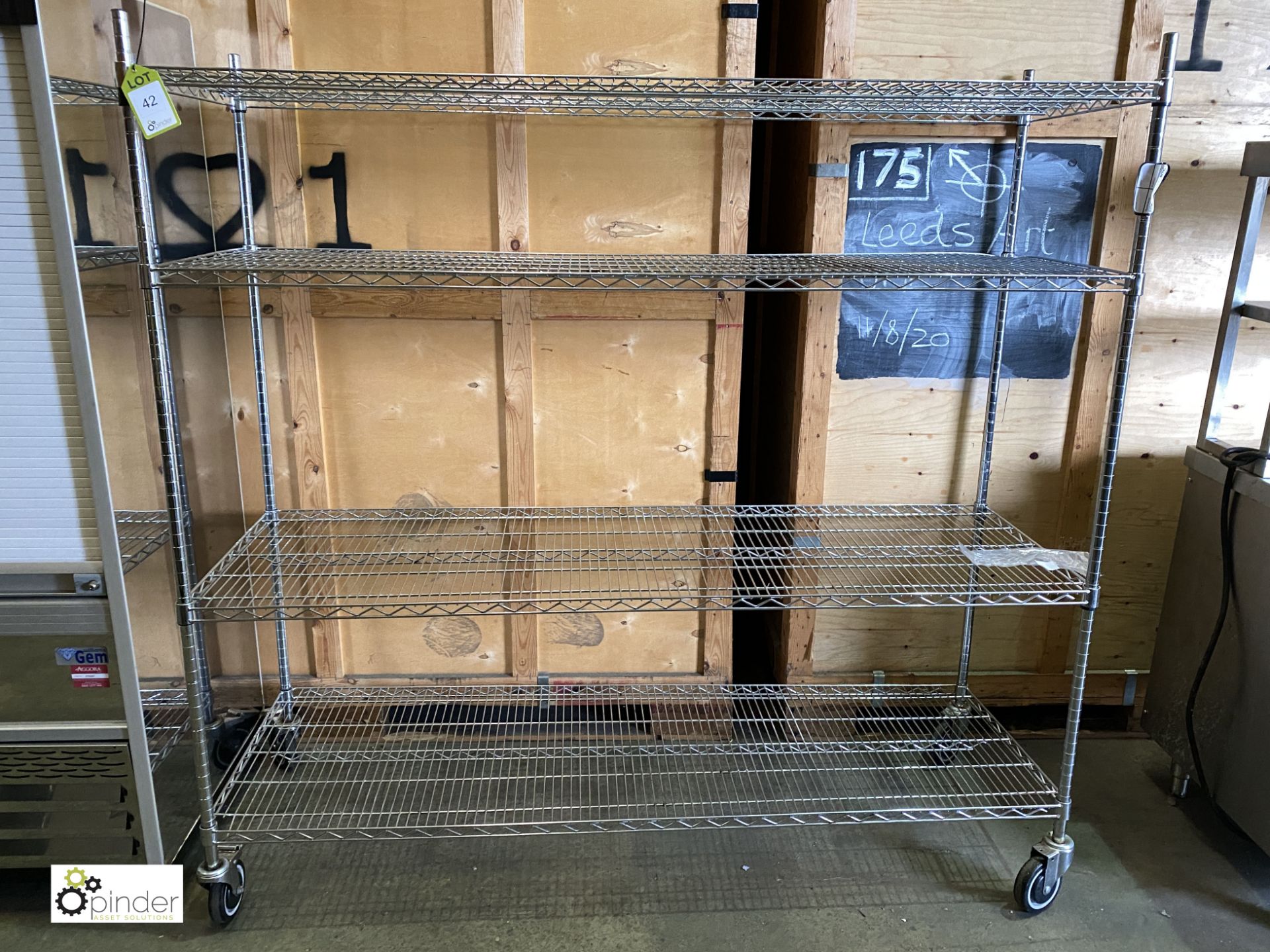 Mobile 4-shelf adjustable Rack, 1820mm x 600mm x 1780mm high (LOCATION: Stanningley, Leeds) - Image 2 of 2