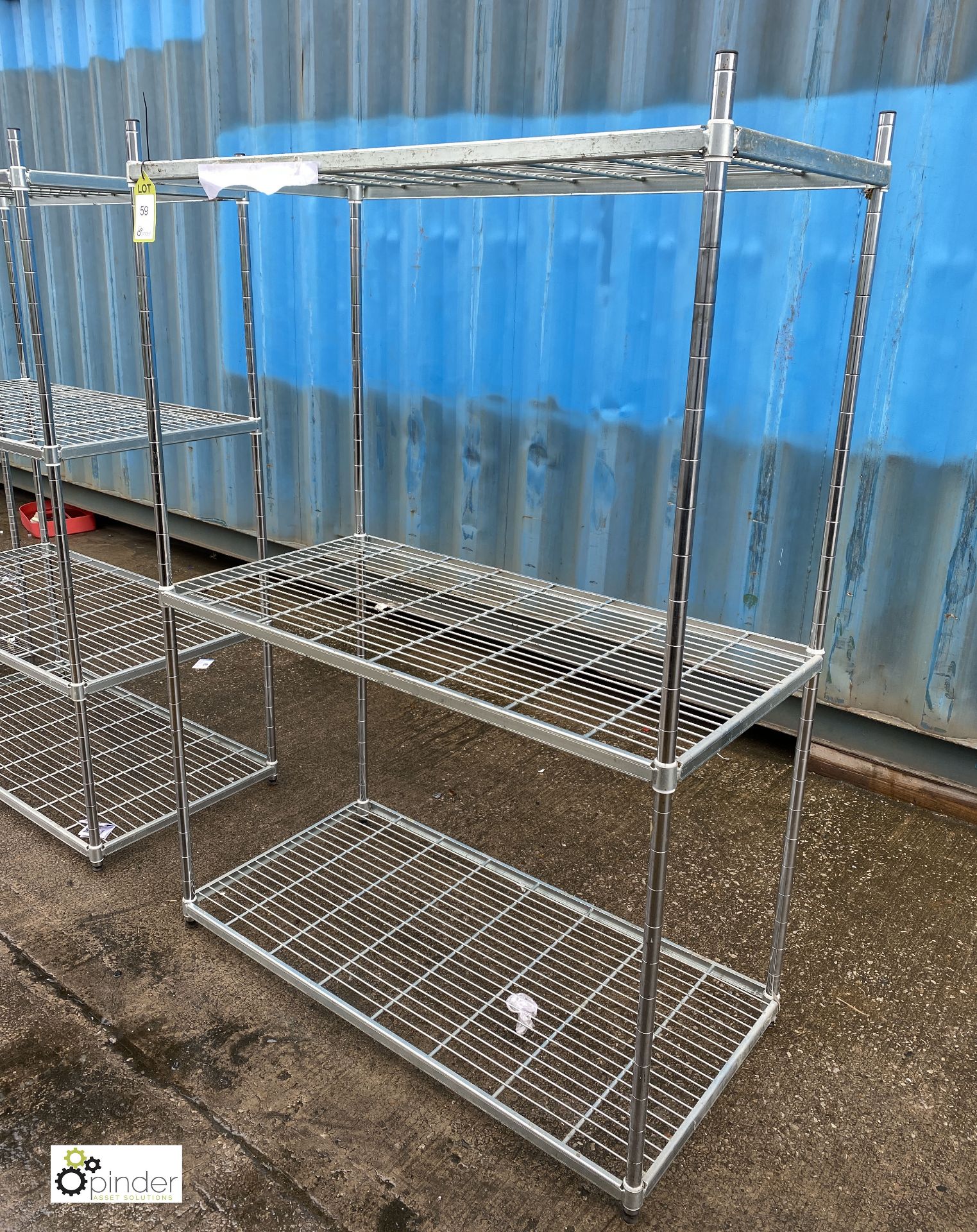 Stainless steel adjustable 3-shelf Rack, 1200mm x 600mm x 1710mm (LOCATION: Stanningley, Leeds) - Image 2 of 2