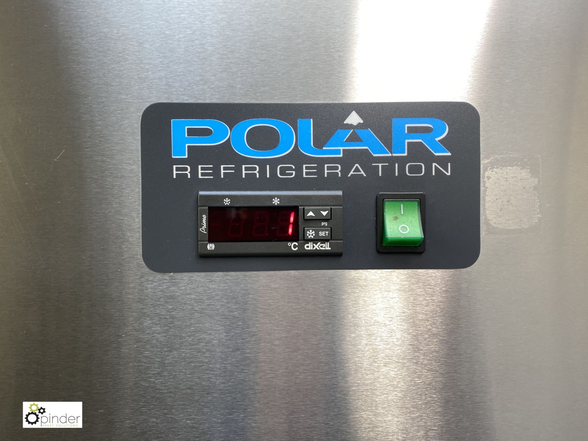 Polar G595 stainless steel mobile double door Fridge, 1340mm x 810mm x 2000mm, 240volts (in Kitchen) - Image 2 of 5
