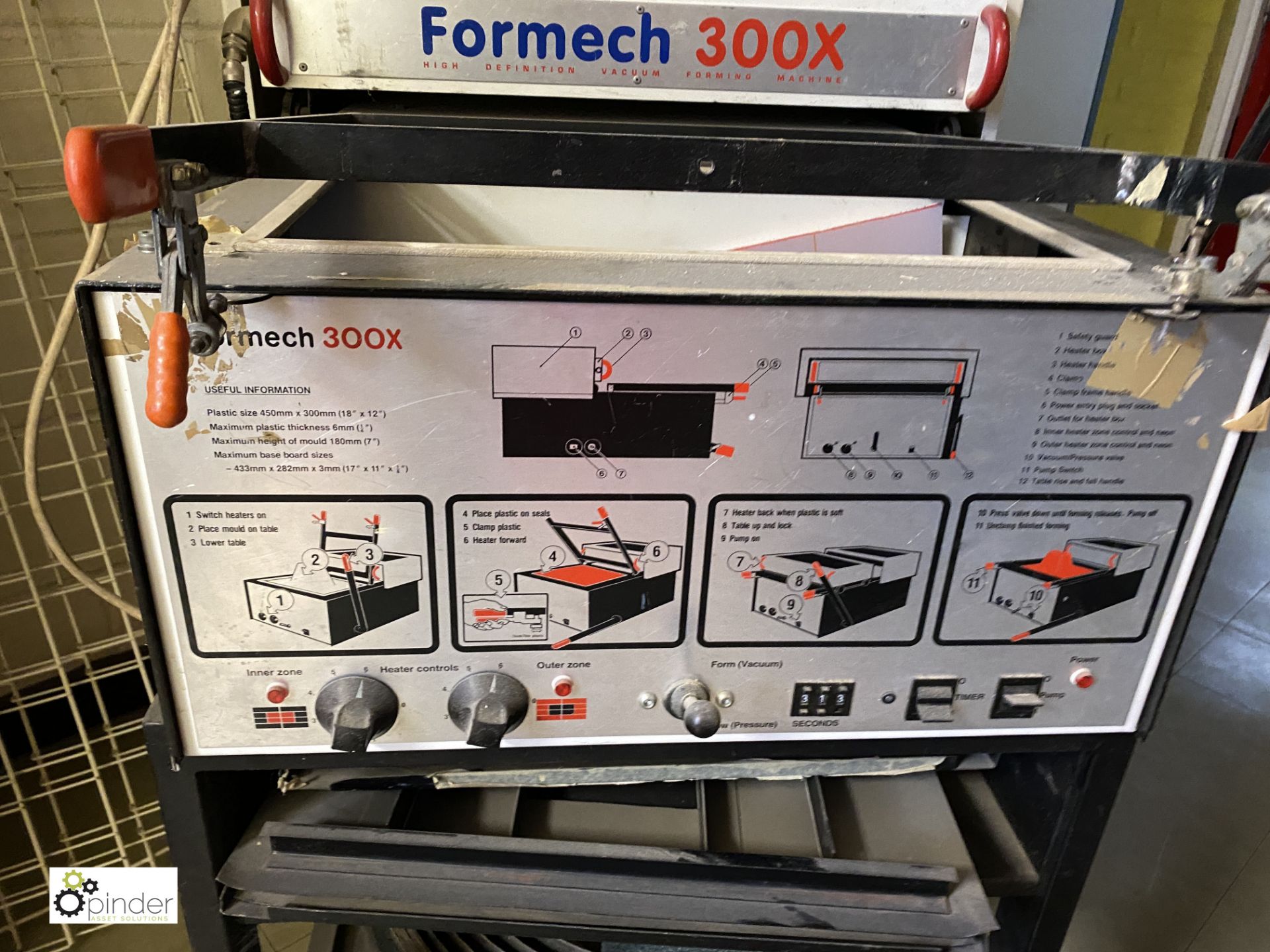 Formech 300X Vacuum Forming Machine, 240volts, serial number 32217, trolley not included (in Tec 1 - Image 3 of 7