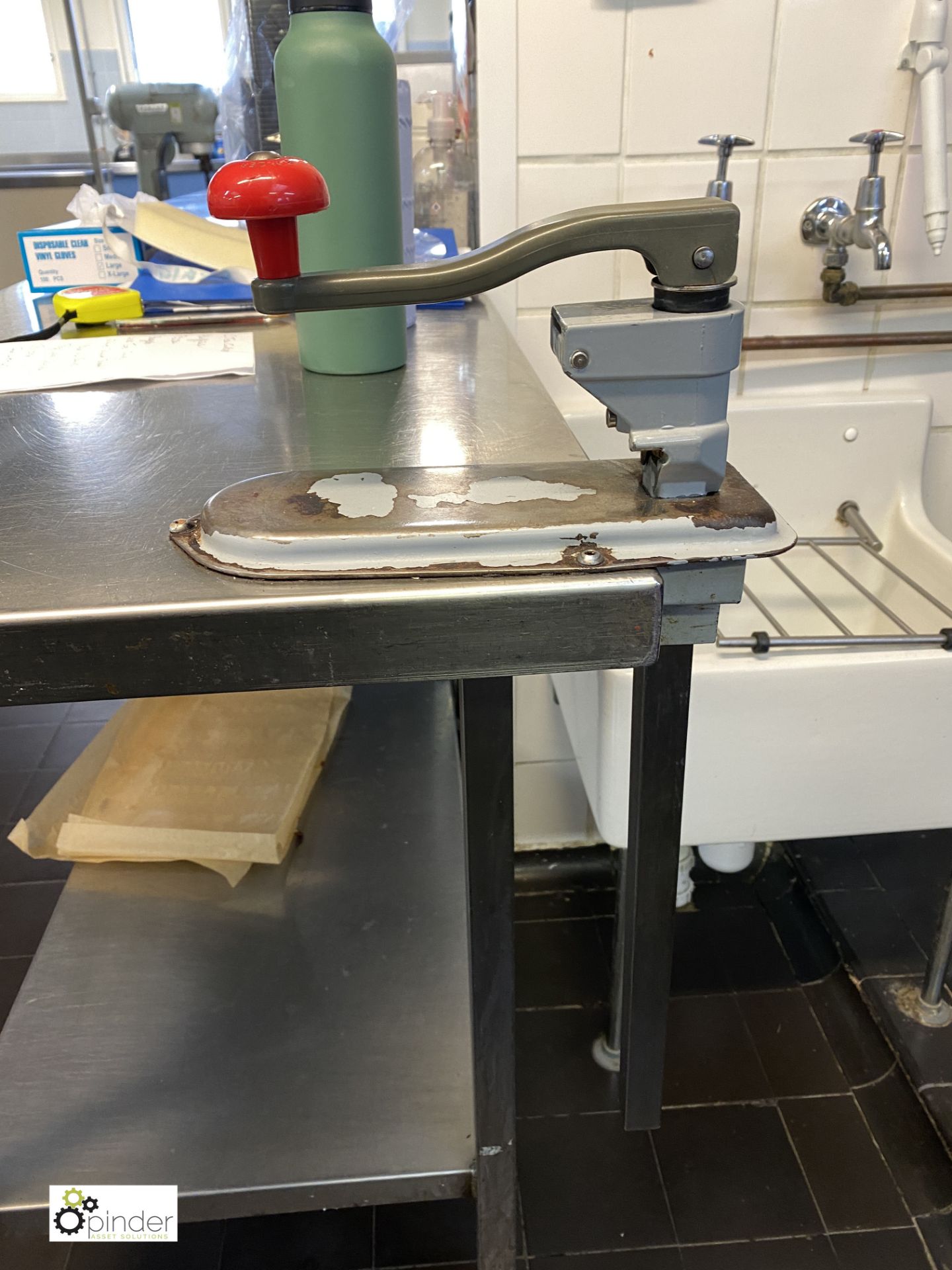 Stainless steel mobile Preparation Table, 1140mm x 530mm, with undershelf and Bonzer commercial - Image 3 of 5