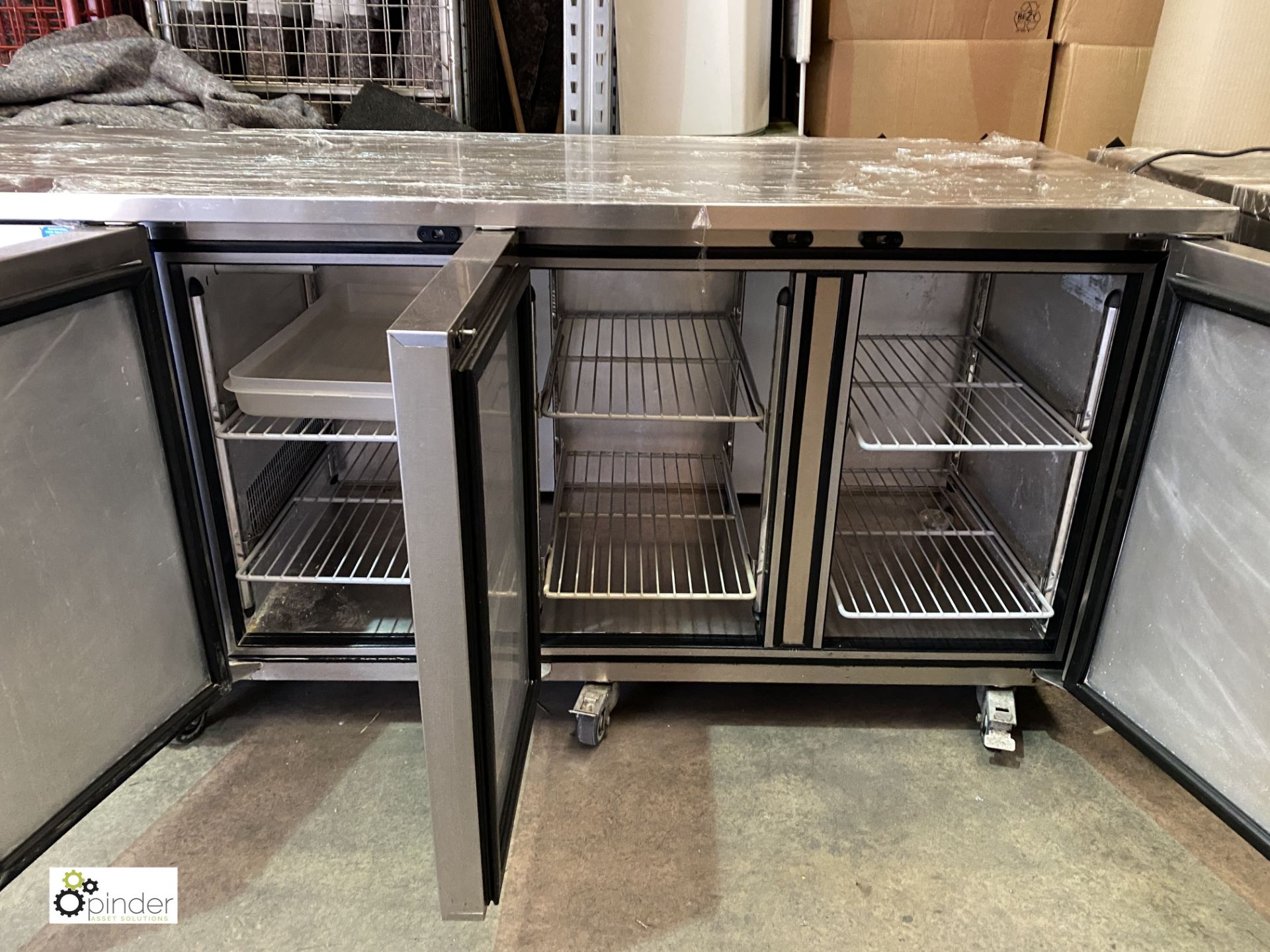 Foster PRO 1/3H-A stainless steel mobile 3-door Refrigerated Counter, 1860mm x 700mm x 860mm high, - Image 5 of 6