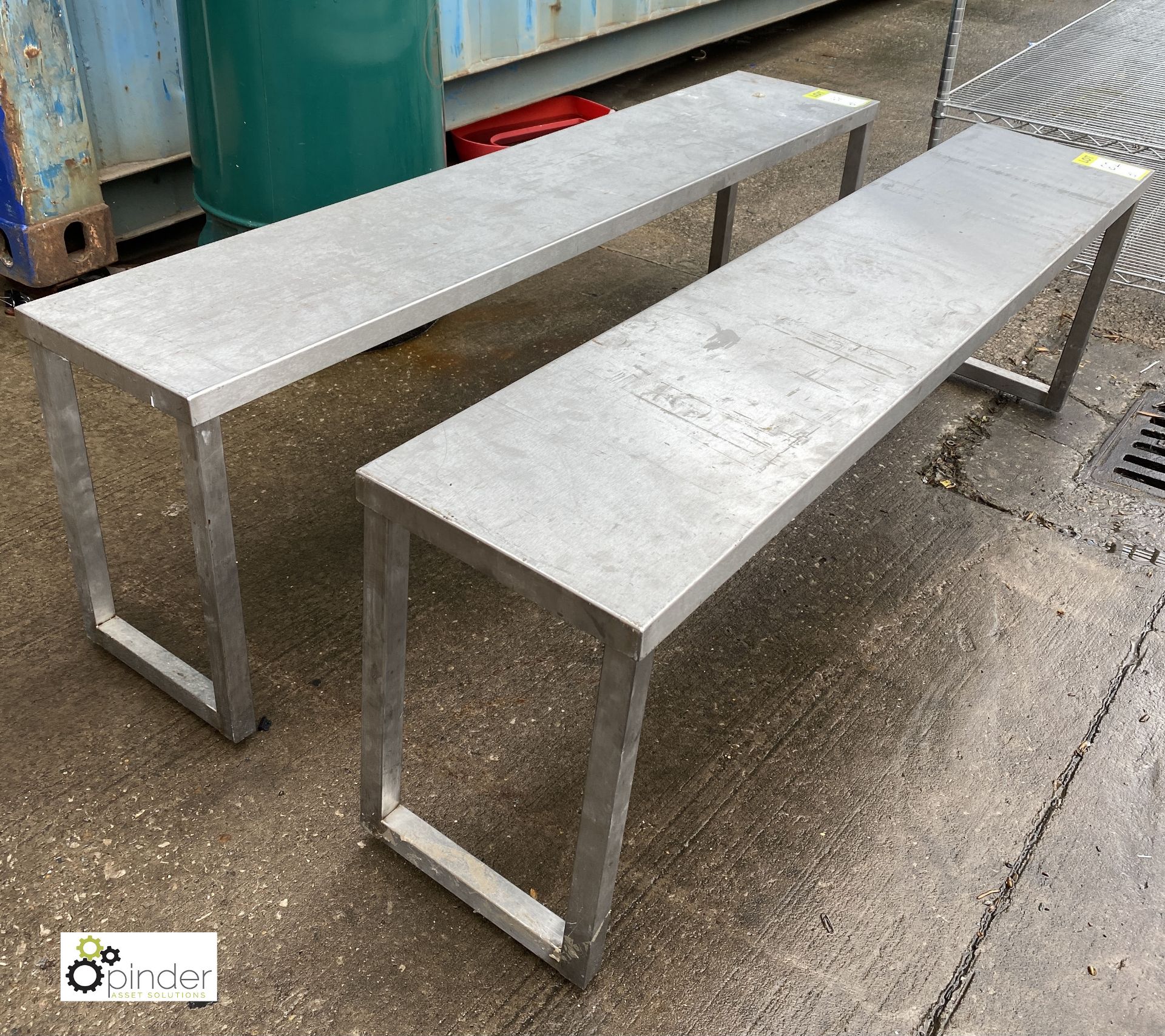 Pair stainless steel Changing Room Benches, 1500mm x 300mm x 460mm (LOCATION: Stanningley, Leeds) - Image 2 of 2