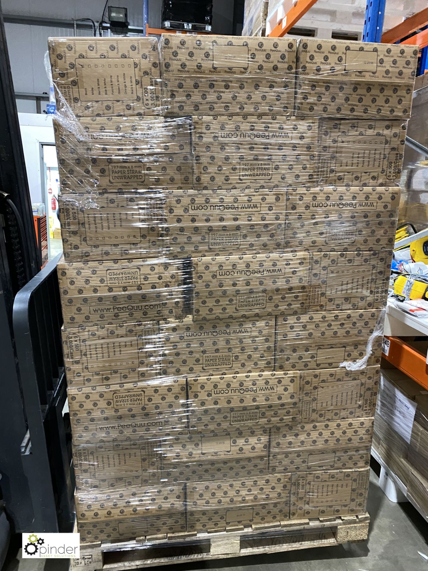 Approx 64 boxes Paper Straws, unwrapped, black, 3000 per box, 197mm x 6mm, B043 - Image 3 of 5