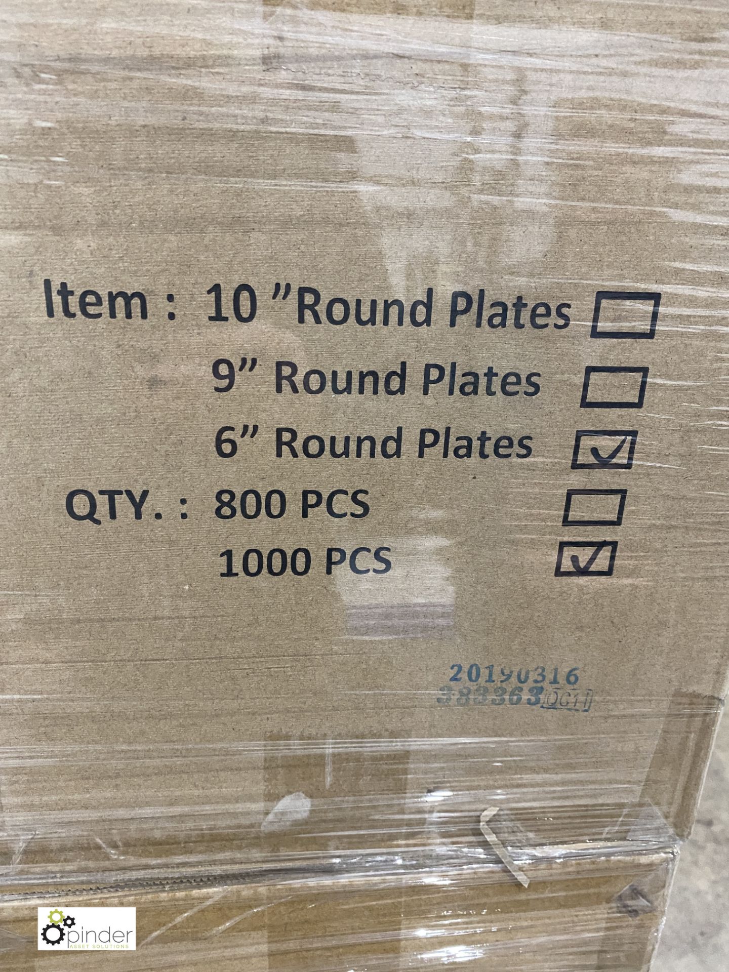 32 boxes 6in Round Plates, 1000 per box, D042 - Image 6 of 6