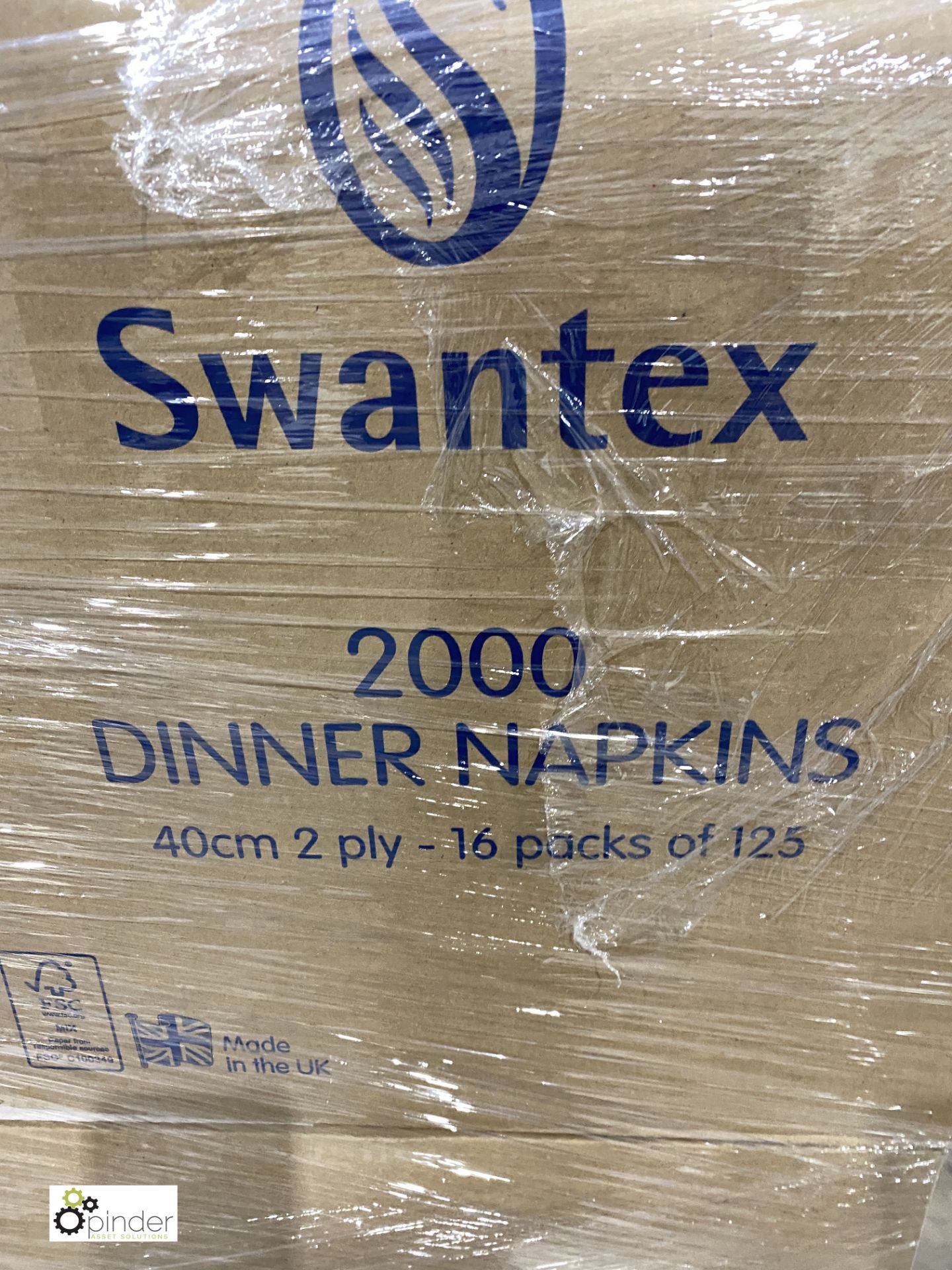 17 boxes Swan Mill Dinner Napkins = 1 box white; 1 box cream; 3 boxes green; 7 boxes black; 1 box - Image 7 of 8