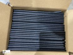 Approx 64 boxes Paper Straws, unwrapped, black, 3000 per box, 197mm x 6mm, B043