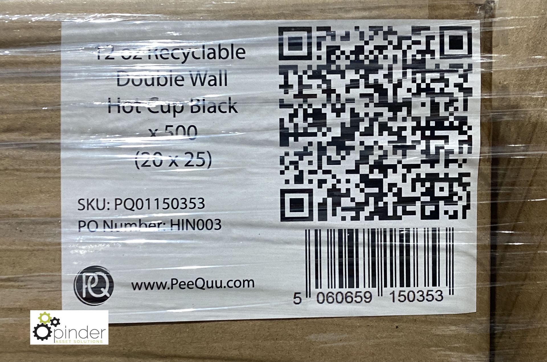 24 boxes 12oz recyclable double wall Hot Cups, black, 500 per box, B112 - Image 5 of 6