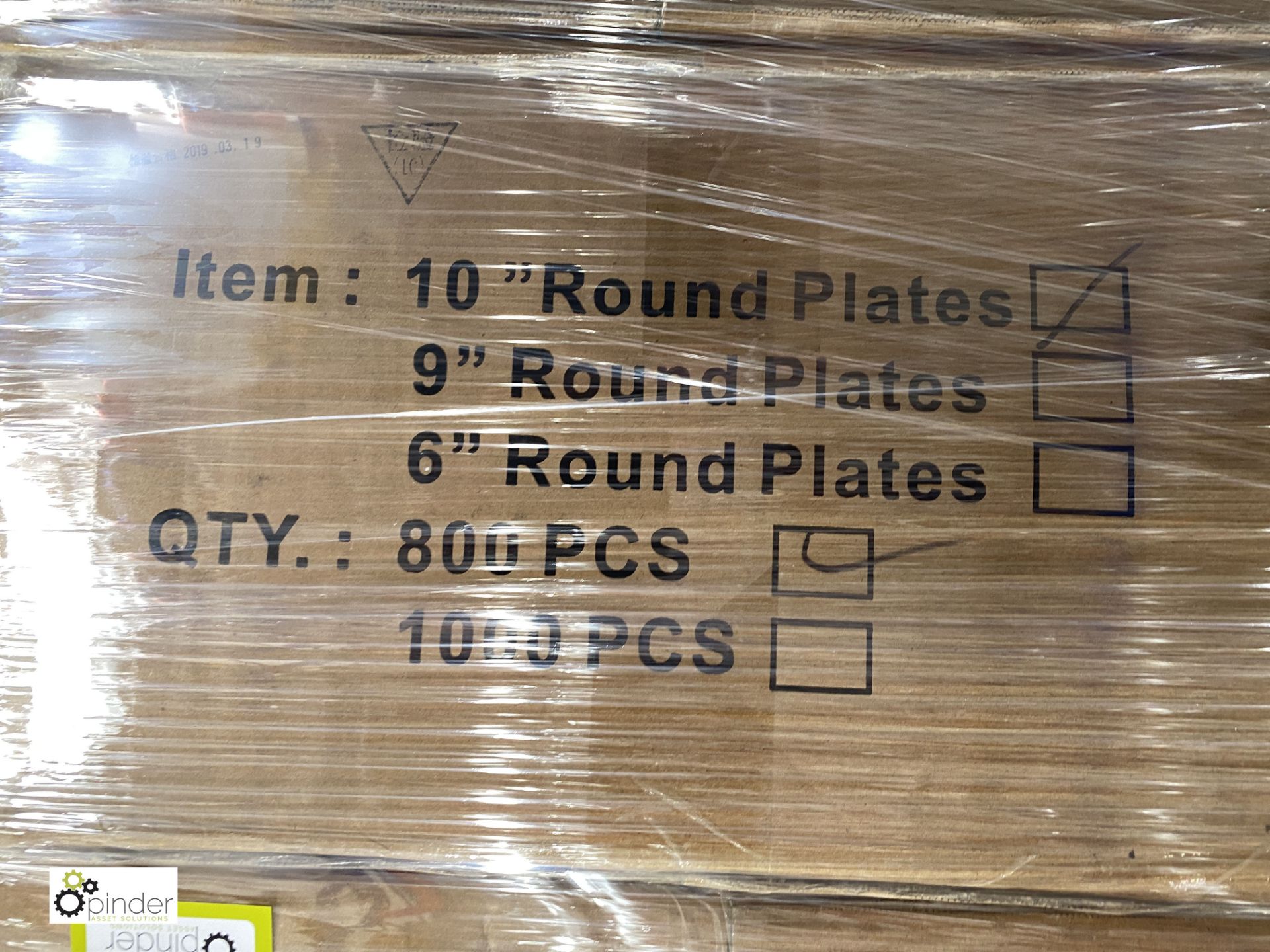 24 boxes 10in Round Plates, 800 per box, C021 - Image 6 of 7