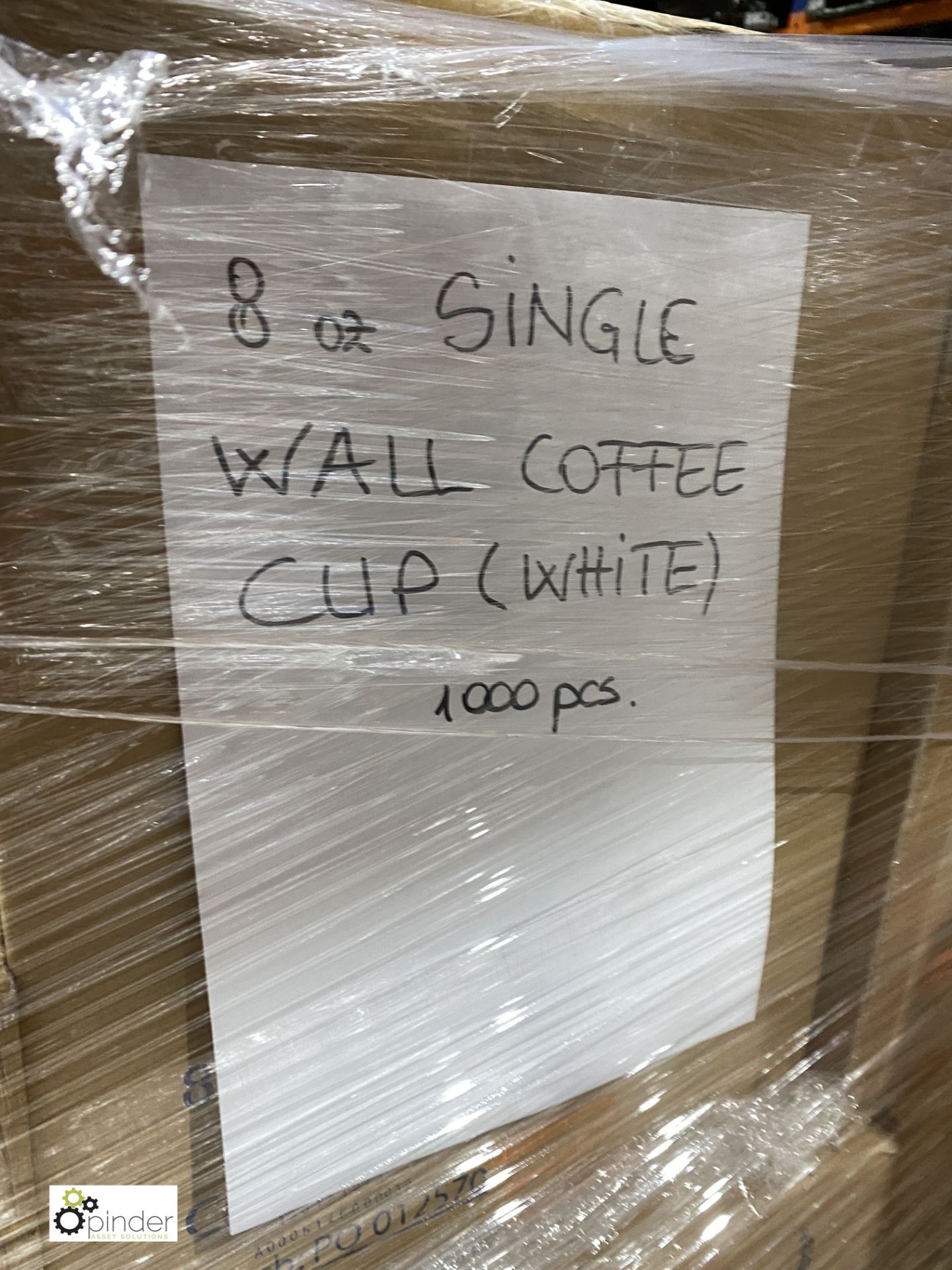 1 box 8oz single wall Coffee Cup, white, 1000 per box; 4 boxes 12oz tall Ripple Coffee Cups, - Image 4 of 9