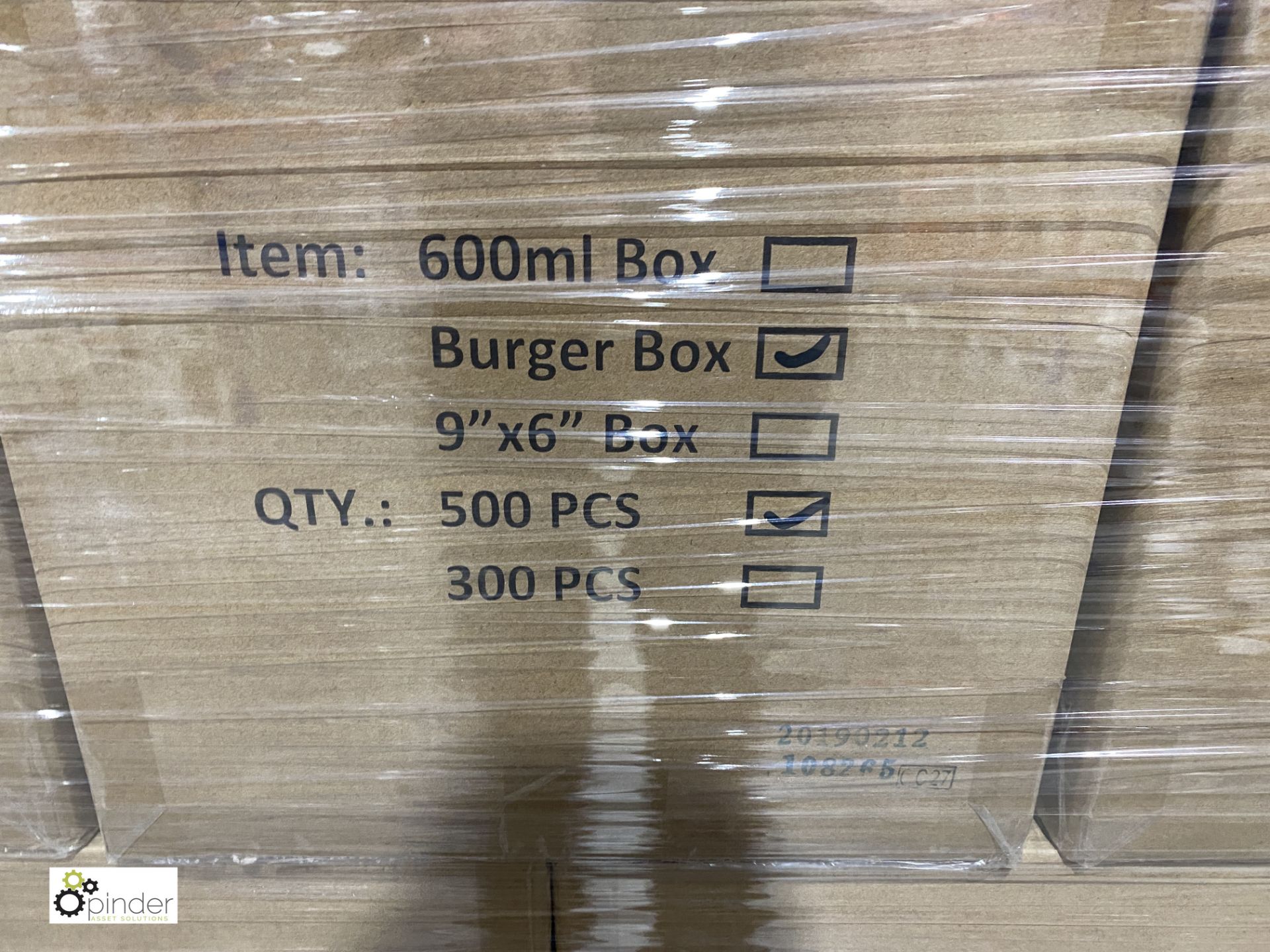 27 boxes Burger Boxes, 500 per box, D032 - Image 5 of 6