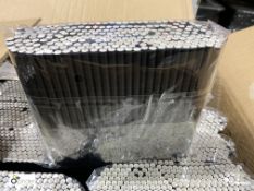 6 boxes Paper Straws, unwrapped, black, approx. 5000 per box, 197mm x 6mm, D062