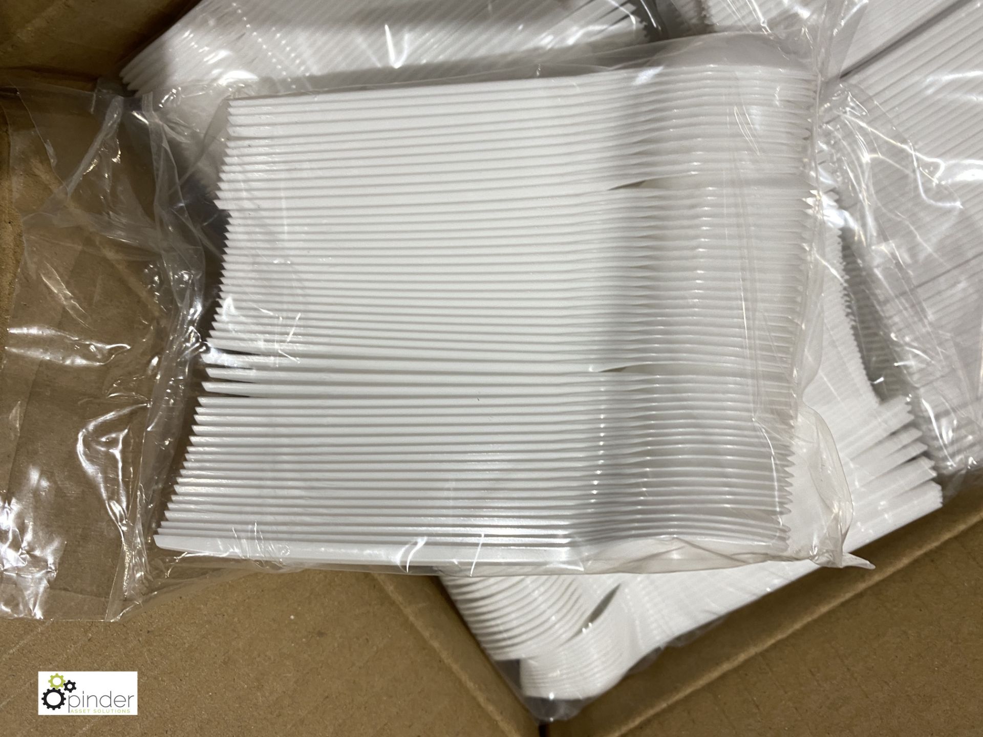 Approx 260 boxes standard plastic Teaspoons, white, 2000 per box, D032 - Image 2 of 3