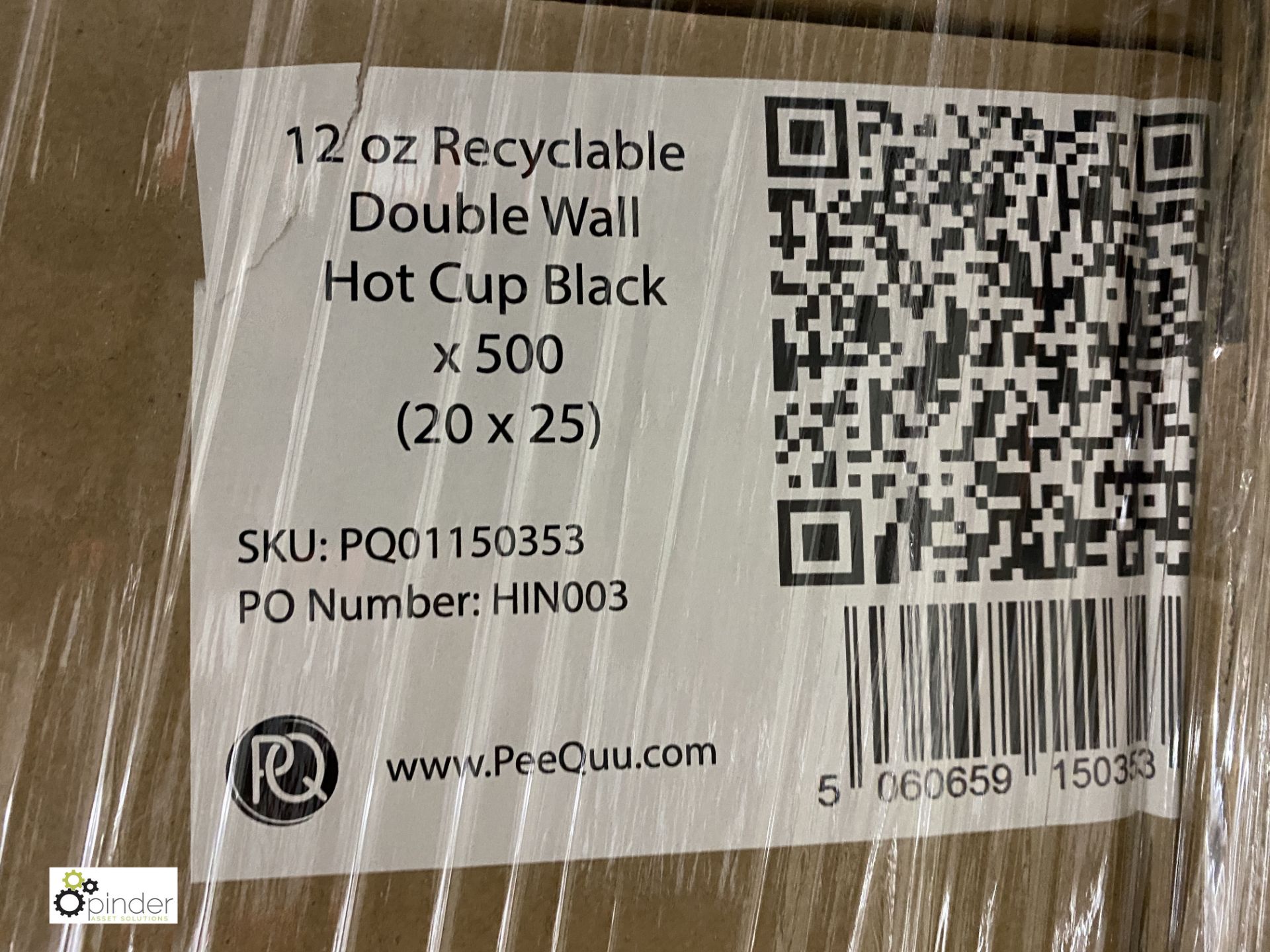 20 boxes 12oz recyclable double wall Hot Cups, black, 500 per box, B152 - Image 4 of 5