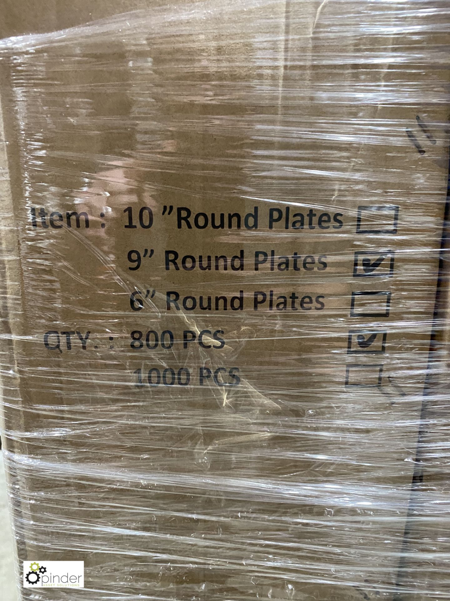 24 boxes 9in Round Plates, 800 per box, B142 - Image 4 of 5