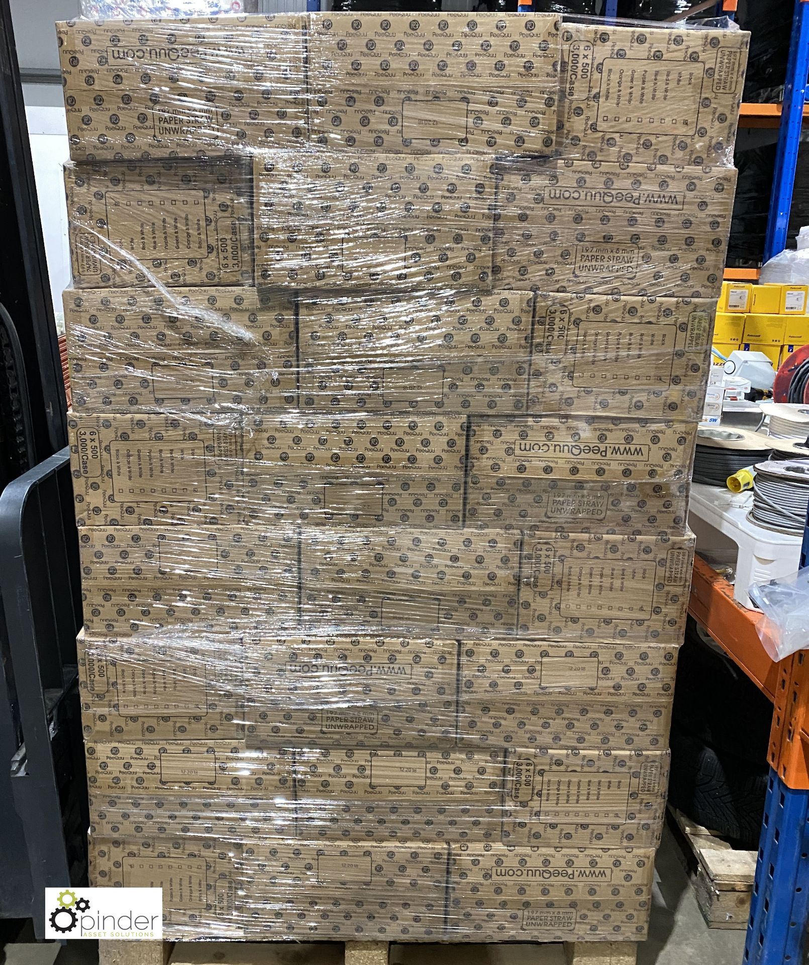 64 boxes Paper Straws, unwrapped, black, 3000 per box, 197mm x 6mm, B032 - Image 4 of 5