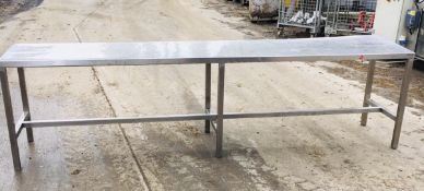 Syspal stainless steel Preparation Table, 3000mm (