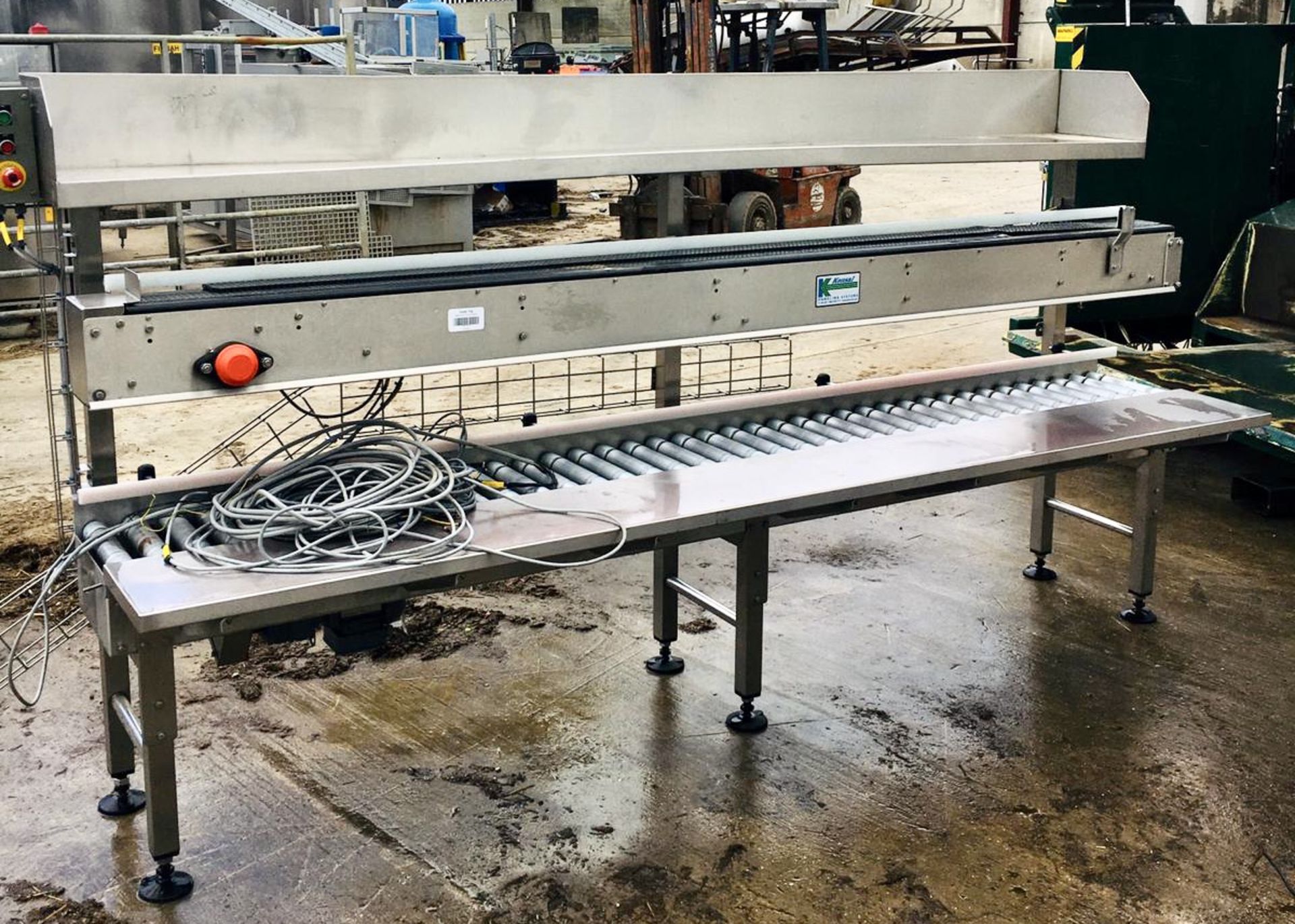 Kensal stainless steel Roller Conveyor, with inbui - Image 2 of 6