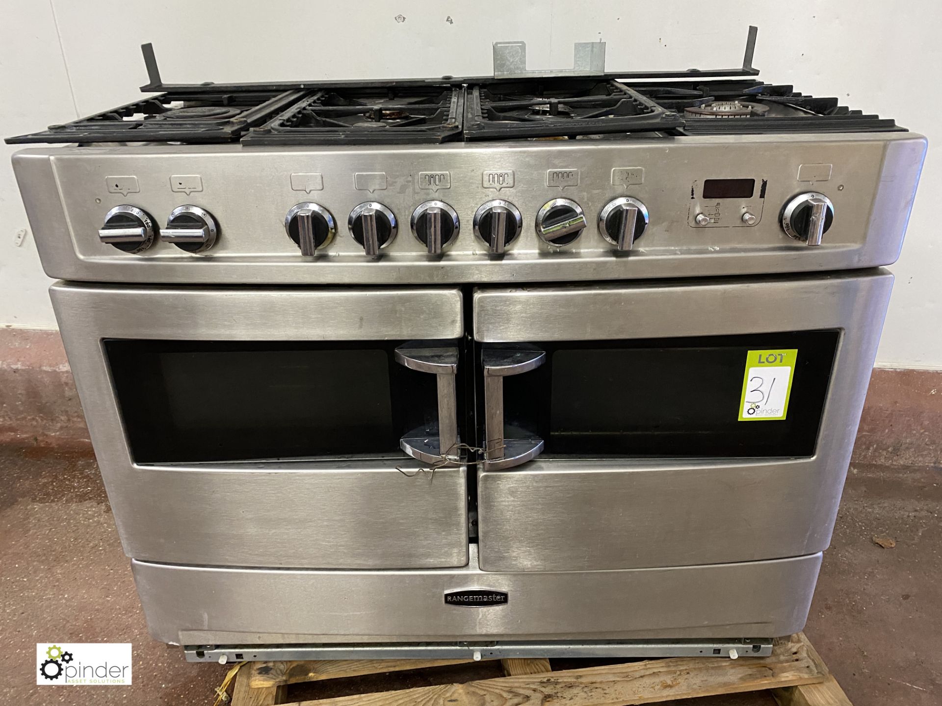 Rangemaster stainless steel gas fired 6-ring Doubl