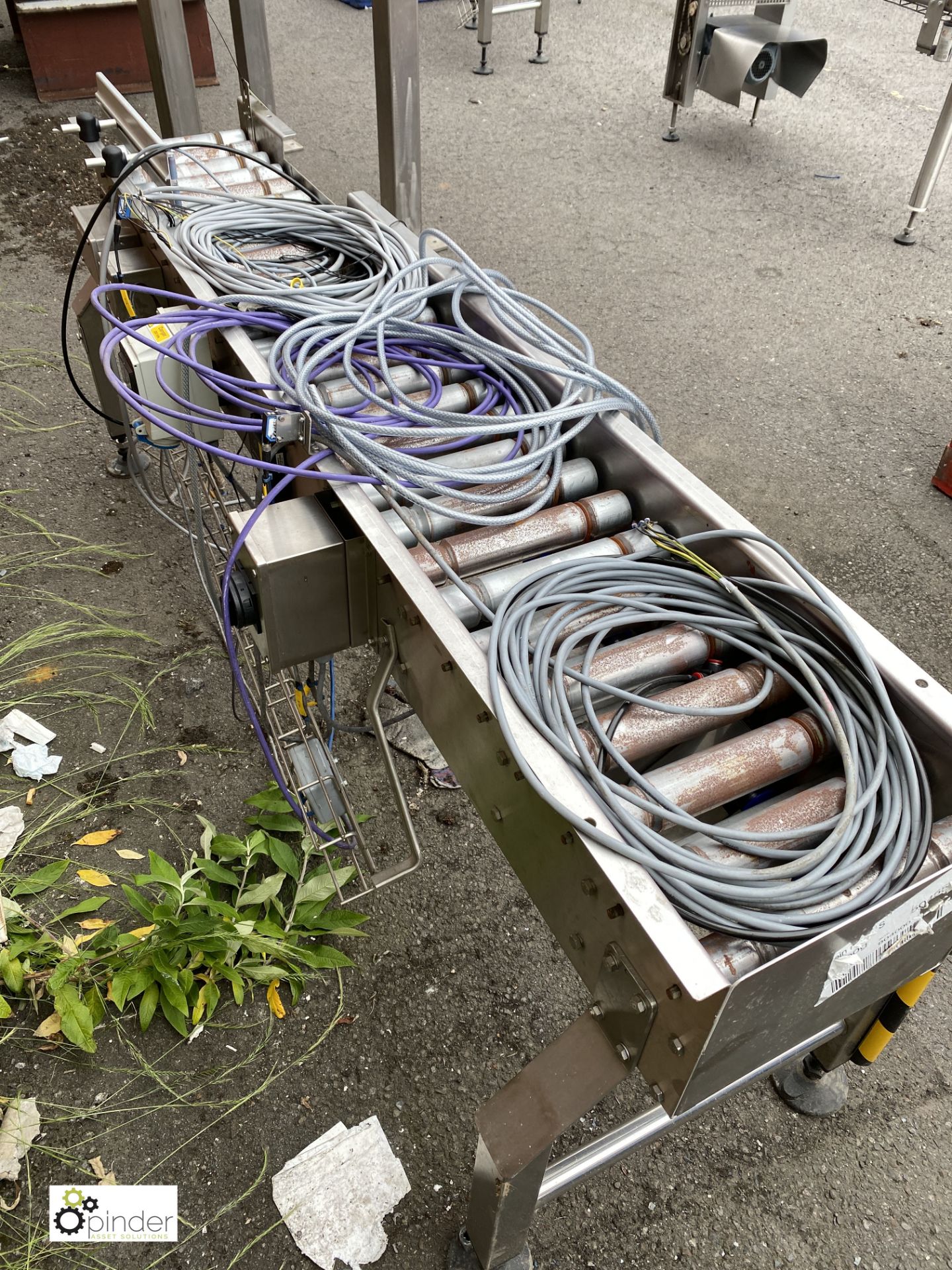 Section stainless steel powered Roller Conveyor, 2 - Image 2 of 4