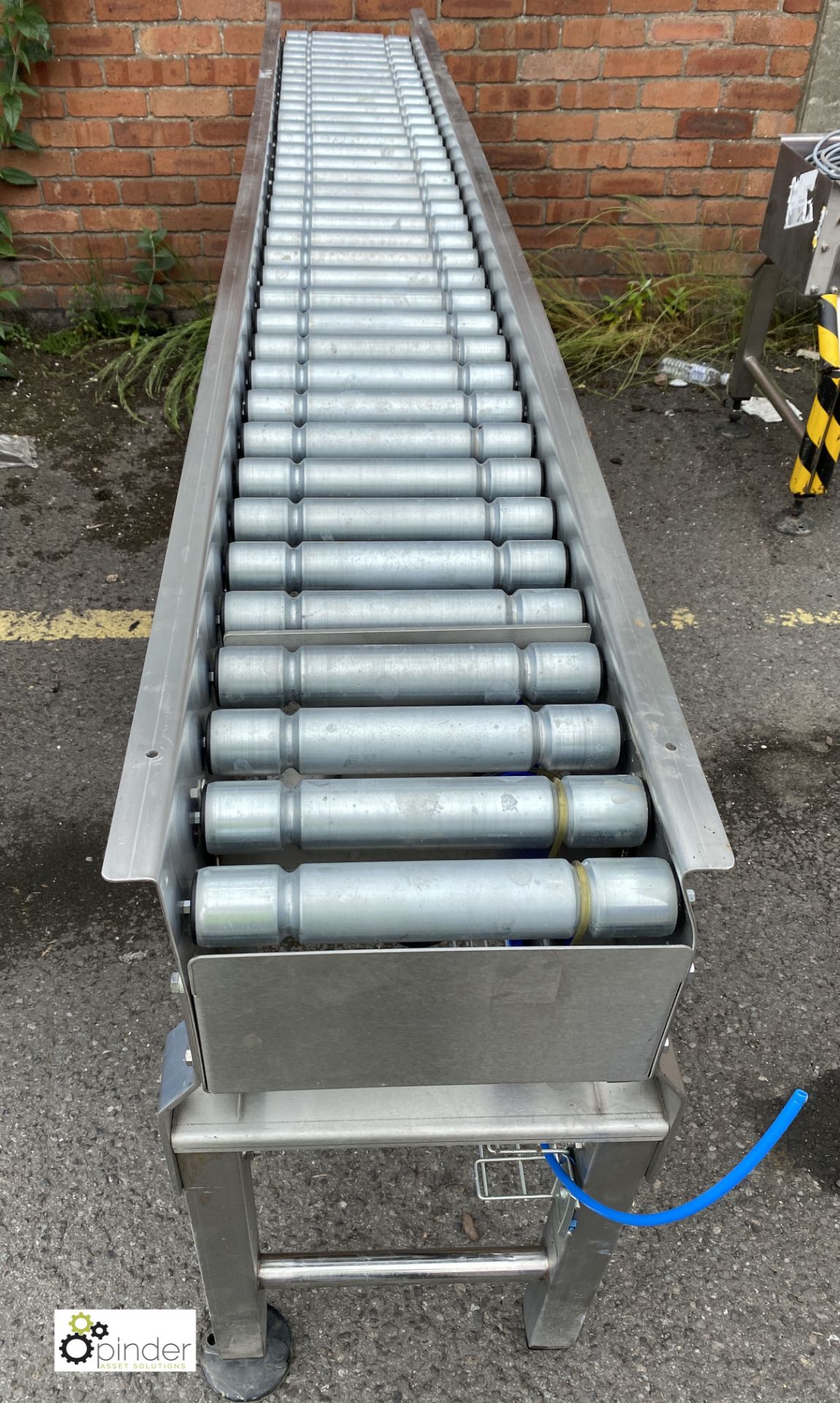 Section stainless steel Roller Conveyor, 2700mm x - Image 3 of 3