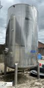 Stainless steel Vessel, 4m tall, 7.7m channels, ap
