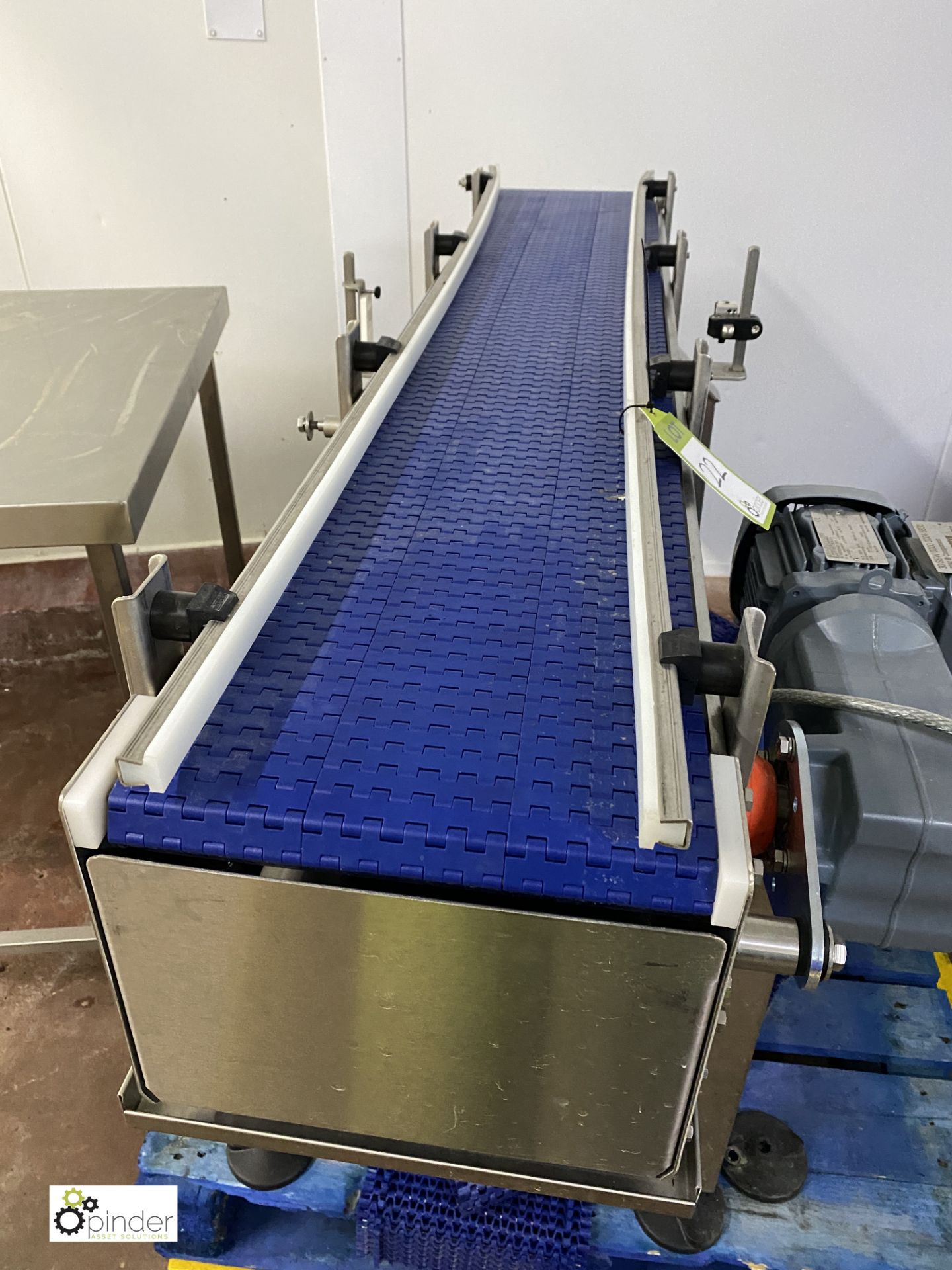 Stainless steel powered Conveyor, 254mm belt width - Image 2 of 5