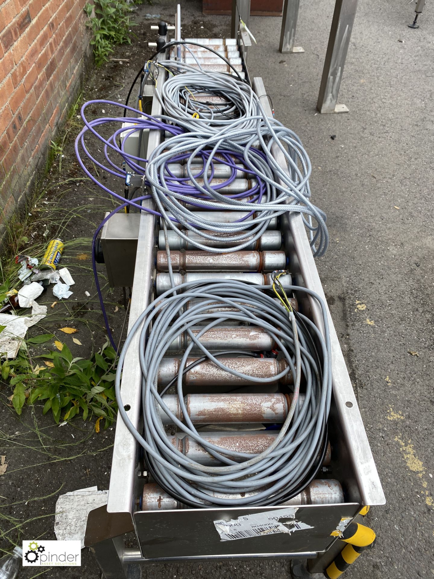 Section stainless steel powered Roller Conveyor, 2 - Image 3 of 4