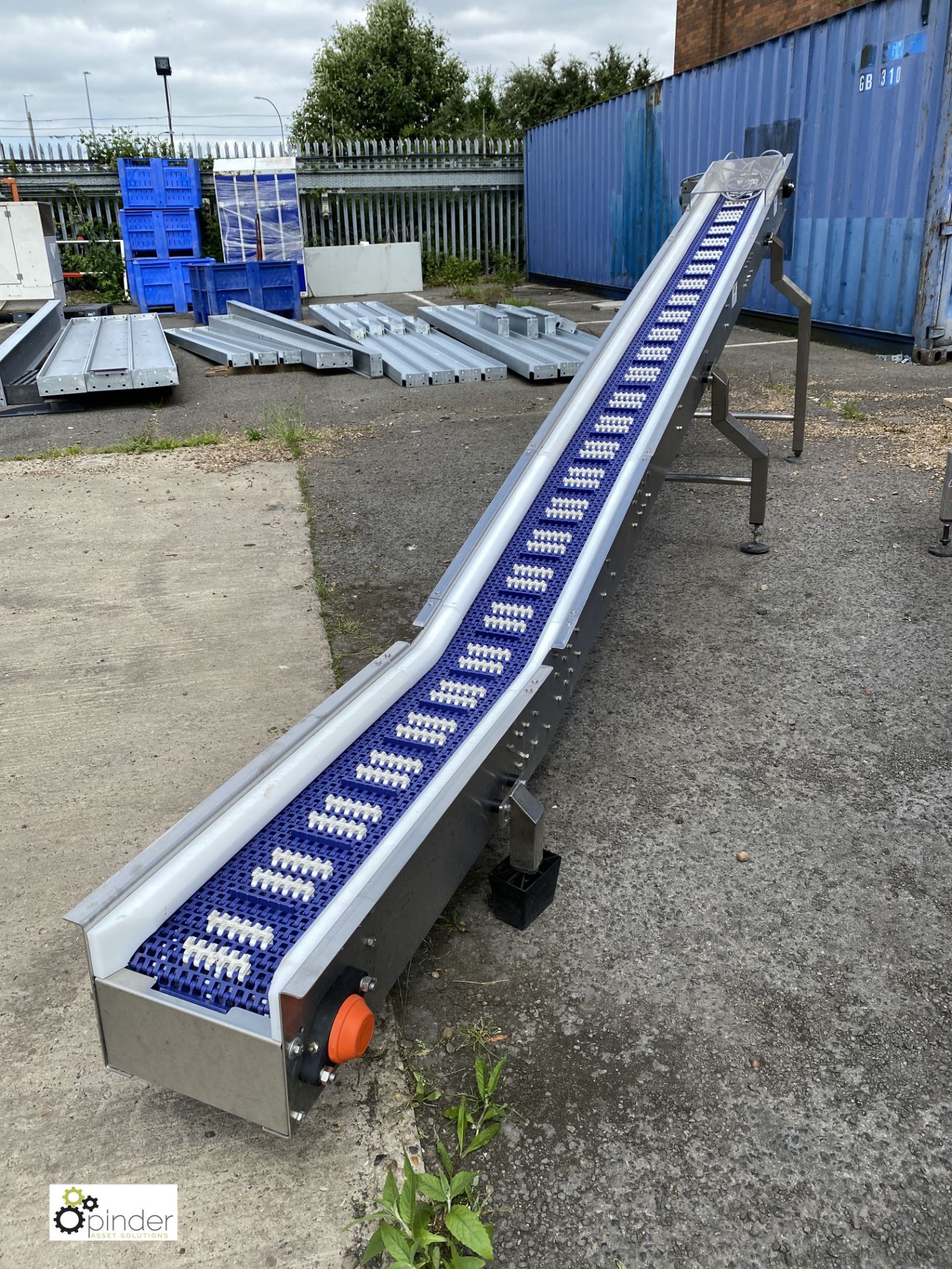 Stainless steel powered inclined Conveyor, 4720mm - Image 4 of 4