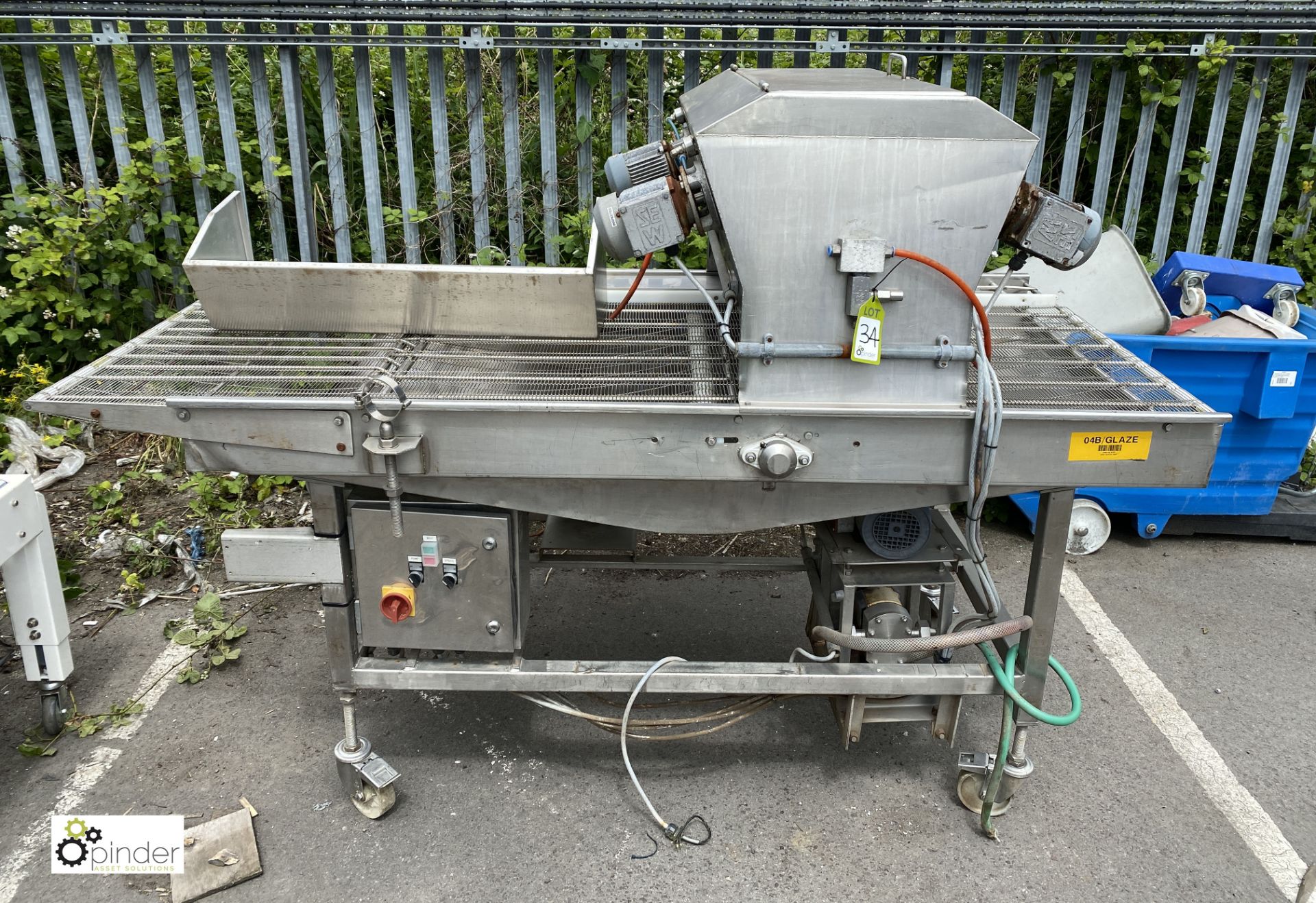 Stainless steel mobile Egg Glazer, 2200mm x 760mm - Image 2 of 6