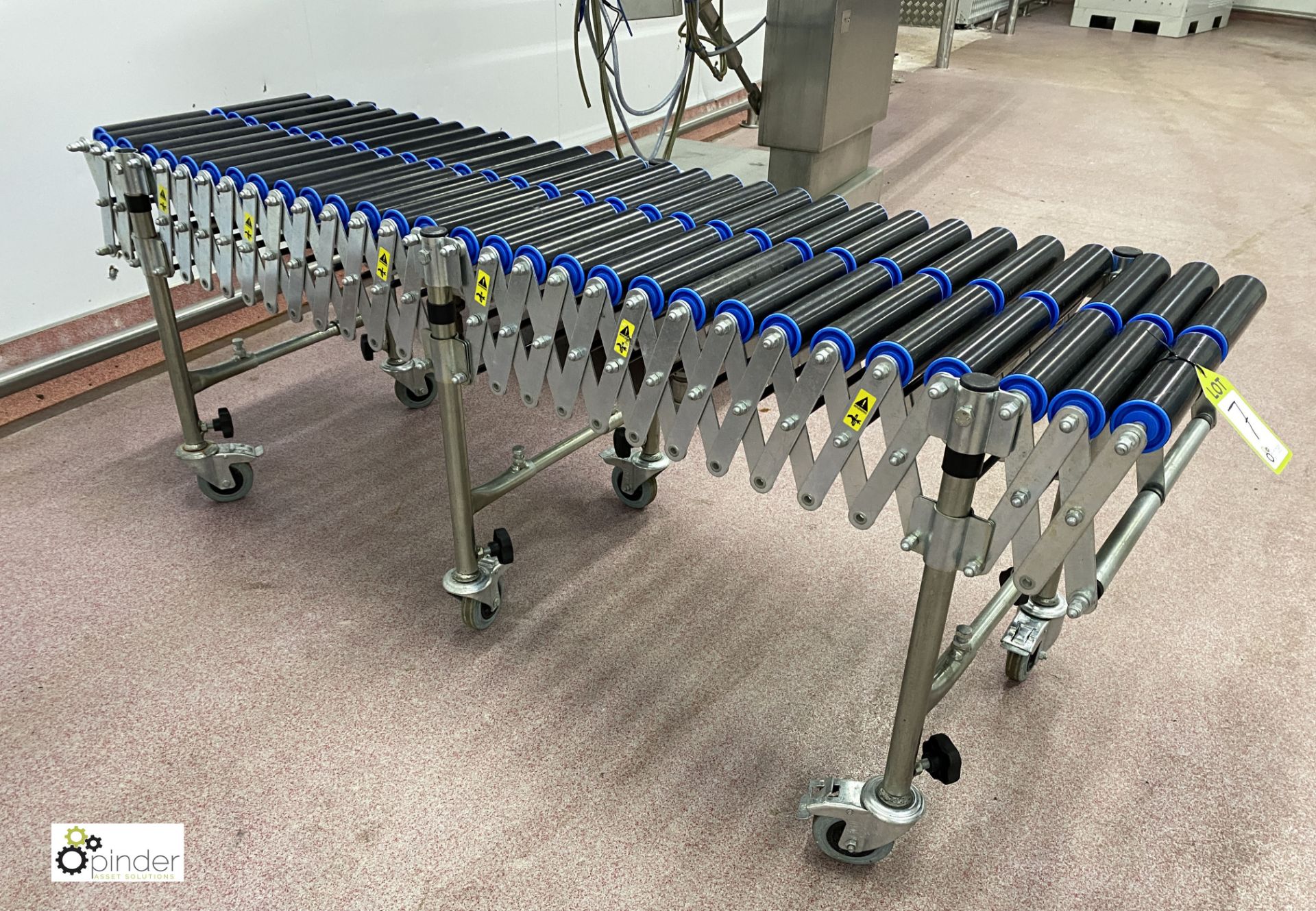 Mobile flexy Roller Conveyor, 1750mm x 450mm (LOCA - Image 2 of 3